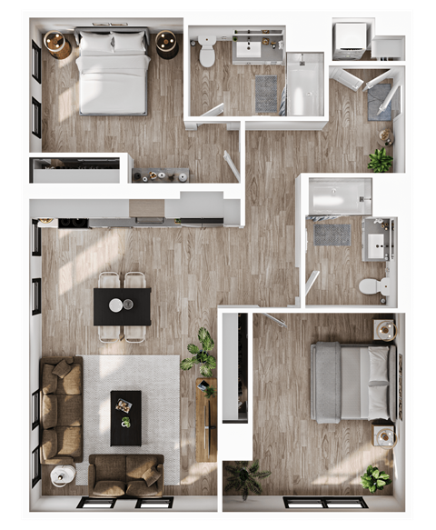a1 floor plan of a 1 bedroom apartment